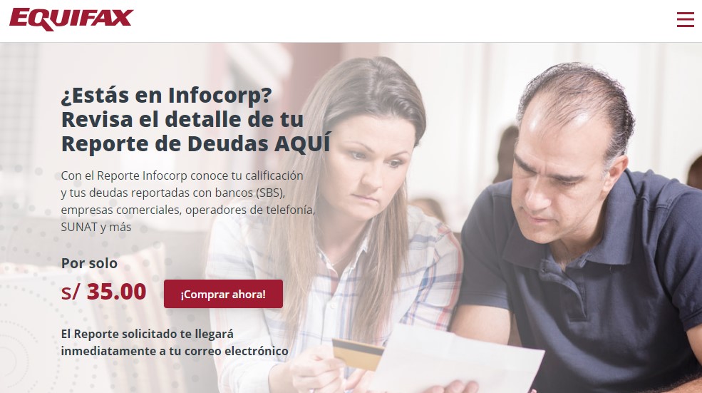 Página web de Infocorp
